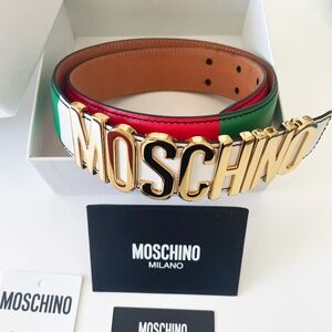 Moschino Italian Flag Belt Size 40